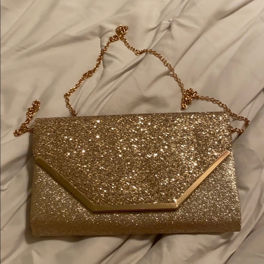 gold sparkly clutch/purse
